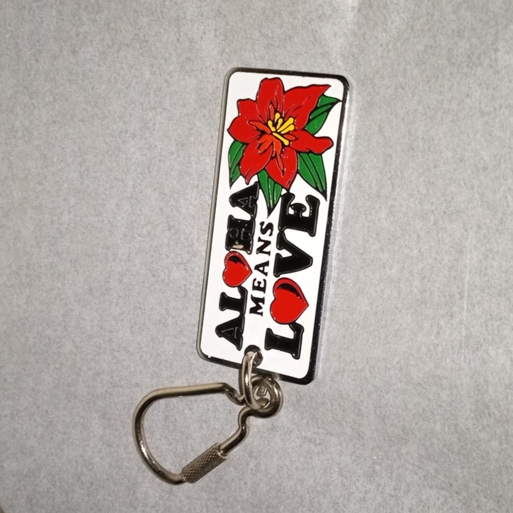 - Enamel "Aloha" Keychain/Zipper Pull/Backpack/Purse Charm